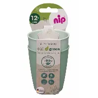 Bilde av Grønn NIP Cherry Green 2.pk økologisk kopp - Babyklær