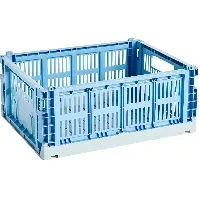 Bilde av HAY Colour Crate Mix oppbevaringsboks medium, sky blue Oppbevaringskasse