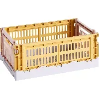 Bilde av HAY Colour Crate Mix oppbevaringsboks small, golden yellow Oppbevaringsboks