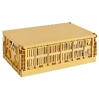 Bilde av HAY Colour Crate lokk large, golden yellow Oppbevaringskasse