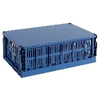 Bilde av HAY Colour Crate lokk large, mørkeblå Oppbevaringskasse