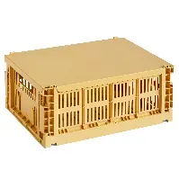 Bilde av HAY Colour Crate lokk medium, golden yellow Lokk