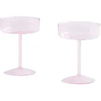 Bilde av HAY Coupéglass 2 st, rosa Champagneglass