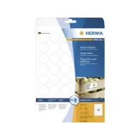 Bilde av HERMA 10915, Hvit, Sirkel, Permanent, Papir, Matte, Laser/Blekkskriver Papir & Emballasje - Hvitt papir - Hvitt A4