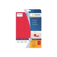 Bilde av HERMA Special - Papir - matt - permanent selv-adhesiv - lysende rød - 63.5 x 29.6 mm 540 etikett(er) (20 ark x 27) fluorescerende etiketter Papir & Emballasje - Emballasje - Etiketter og etiketter