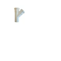 Bilde av HTP grenrør 45 grader 32-32 mm med 2 muffer hvid Rørlegger artikler - Avløp - Hvite avløpsrør
