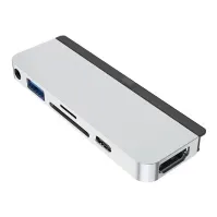 Bilde av HYPER HD319B, USB 3.2 Gen 1 (3.1 Gen 1) Type-C, Sølv, MicroSD (TransFlash), SD, 3.5mm, HDMI, USB 2.0, USB 3.2 Gen 1 (3.1 Gen 1) Type-A, USB 3.2 Gen 2 (3.1 Gen 2) Type-C, Aluminium, FCC, CE PC & Nettbrett - Bærbar tilbehør - Portreplikator og dokking