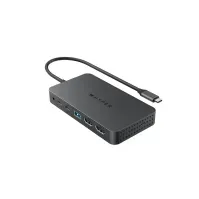 Bilde av HYPER HD7002GL, USB 3.2 Gen 1 (3.1 Gen 1) Type-C, 3,5mm, HDMI, USB 3.2 Gen 1 (3.1 Gen 1) Type-A, USB 3.2 Gen 1 (3.1 Gen 1) Type-C, 10000 Mbit/s, 60 hz, 3840 x 2160, Svart PC tilbehør - Kabler og adaptere - USB Huber