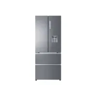 Bilde av Haier 4D Series 100 - Kjøleskap/fryser - bunnfryser med vannautomat - bredde: 70 cm - dybde: 68 cm - høyde: 190.5 cm - 458 liter - Klasse E - rustfritt stål Hvitevarer - Kjøl og frys - Side-by-Side
