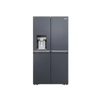 Bilde av Haier Cube 90 Series 7 HCR7918EIMB - Kjøleskap/fryser - fransk dør underfryser med vannautomat, isdispenser - bredde: 90.8 cm - dybde: 75 cm - høyde: 177.5 cm - 601 liter - Klasse E - brushed black Hvitevarer - Kjøl og frys - Side-by-Side