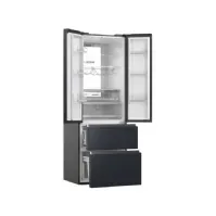 Bilde av Haier FD 70 Series 7 HFW7720ENMB - Kjøleskap/fryser - fransk dør underfryser - Wi-Fi - bredde: 70 cm - dybde: 67.5 cm - høyde: 200.6 cm - 477 liter - Klasse E - svart Hvitevarer - Kjøl og frys - Side-by-Side