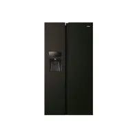 Bilde av Haier SBS 90 Seria 5 HSR5918DIPB - Kjøleskap/fryser - side-ved-side med vannautomat, isdispenser - bredde: 90.8 cm - dybde: 65.9 cm - høyde: 177.5 cm - 511 liter - Klasse D - svart Hvitevarer - Kjøl og frys - Side-by-Side