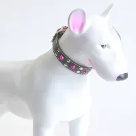 Bilde av Halsbånd hund | Perlehalsbånd med rosa stener Hund