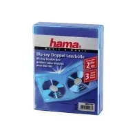 Bilde av Hama Blu-ray Disc Double Jewel Case - Oppbevarings-Blu-ray Disc-cover - kapasitet: 2 Blu-ray-plater - blå (en pakke 3) PC-Komponenter - Harddisk og lagring - Medie oppbevaring
