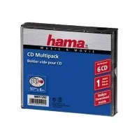 Bilde av Hama CD Multipack - CD-cover - kapasitet: 6 CD - svart, gjennomsiktig PC-Komponenter - Harddisk og lagring - Medie oppbevaring