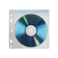 Bilde av Hama CD-ROM Pockets 80 - CD-lomme - kapasitet: 2 CD - transparent hvit (en pakke 40) PC-Komponenter - Harddisk og lagring - Medie oppbevaring