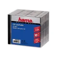 Bilde av Hama - CD-cover - kapasitet: 1 CD - svart, gjennomsiktig (en pakke 10) PC-Komponenter - Harddisk og lagring - Medie oppbevaring