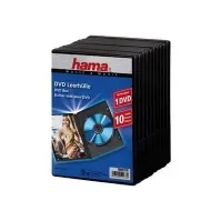 Bilde av Hama DVD Jewel Case with foil - DVD oppbevaringseske - kapasitet: 1 DVD - svart (en pakke 10) PC-Komponenter - Harddisk og lagring - Medie oppbevaring