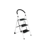 Bilde av Haushalt 3 Step Steel Ladder Bl-C103 White El-verktøy - DIY - Akku verktøy - Diverse verktøy