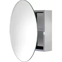 Bilde av HeFe Severn speilskap, Ø50 cm, rustfritt stål Baderom > Innredningen