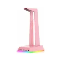 Bilde av Headphone stand with RGB backlight ST2 pink Tele & GPS - Tilbehør fastnett - Headset tilbehør
