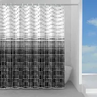 Bilde av Hefe Illusion dusjforheng, 120x200 cm, hvit/sort Baderom > Innredningen