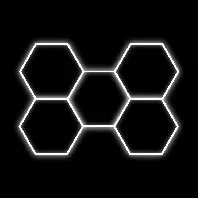 Bilde av Hexagon-belysning Dr Dirt Garage Sky Gen2, 5 Grid System, 240 x 165 cm