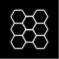 Bilde av Hexagon-belysning Dr Dirt Garage Sky Gen2, 8 Grid System, 290 x 305 cm