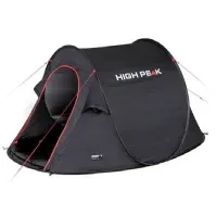 Bilde av High Peak Vision 3, Camping, Hard ramme, Tunell Telt, 3 person(er), 2,26 kg, Sort Utendørs - Camping - Telt