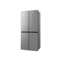 Bilde av Hisense PureFlat Series RQ563N4SI2 - Kjøleskap/fryser - side-ved-side - Wi-Fi - bredde: 79.4 cm - dybde: 70 cm - høyde: 181 cm - 454 liter - Klasse F - rustfritt stål utseende Hvitevarer - Kjøl og frys - Side-by-Side