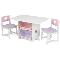 Bilde av Hjerte lekebord med 2 stoler Kidkraft Barnemøbler 26913 Bord og stoler