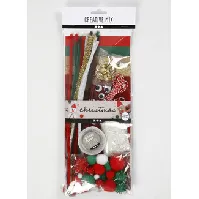 Bilde av Hobbypakke Julemix Strikking, pynt, garn og strikkeoppskrifter