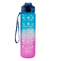 Bilde av Hollywood Motivational Bottle 1000ml - Pink and Blue - Accessories