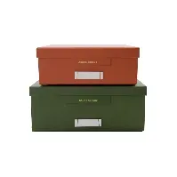 Bilde av House doctor - Storage boxes, Keep - Green/Orange (202740282) - Hjemme og kjøkken