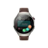 Bilde av Huawei Watch 4 Pro - Titan - smartklokke med stropp - lær - mørkebrun - håndleddstørrelse: 140-210 mm - display 1.5 - 32 GB - Wi-Fi, LTE, NFC, Bluetooth - 4G - 65 g Sport & Trening - Pulsklokker og Smartklokker - Smartklokker