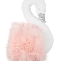 Bilde av Hvit svane med rosa pels, veggdekor fra Cotton &amp; Sweets - Babyklær