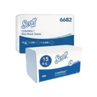 Bilde av Håndklædeark Scott 6682 Control, blå, 31,5 x 20 cm, pakke a 3.600 stk. Rengjøring - Tørking - Håndkle & Dispensere