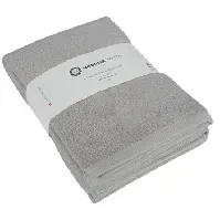 Bilde av Håndklær - 2 stk. 70x140 cm - Lysegrå - 100% bomull Håndklær