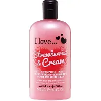 Bilde av I love… Strawberries & Milkshakes Bubble Bath & Shower Créme - 500 ml Hudpleie - Kroppspleie - Badbomber, Badskum & Badolja