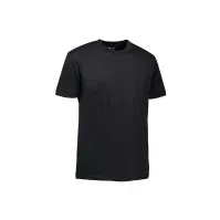 Bilde av ID IDENTITY T-shirt T-TIME® med rund hals, fire-lags halsrib og nakke- og skulderbånd. Sort Størrelse L Klær og beskyttelse - Diverse klær