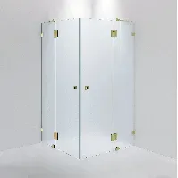 Bilde av INR Iconic Nordic Rooms Dusjhjørne ARC 16 Måltilpasset Brushed Brass / Frostet Glass Dusjhjørne