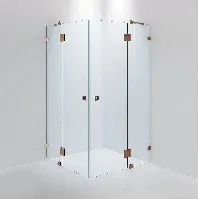Bilde av INR Iconic Nordic Rooms Dusjhjørne ARC 16 Måltilpasset Brushed Bronze / Klart Glass Dusjhjørne