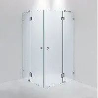 Bilde av INR Iconic Nordic Rooms Dusjhjørne ARC 16 Måltilpasset Brushed Stainless / Frostet Glass Dusjhjørne