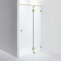 Bilde av INR Iconic Nordic Rooms Dusjnisje ARC 5 Måltilpasset Brushed Brass / Frostet Glass Dusjnisje