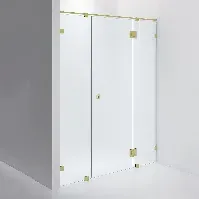Bilde av INR Iconic Nordic Rooms Dusjnisje ARC 7 Måltilpasset Brushed Brass / Frostet Glass Dusjnisje