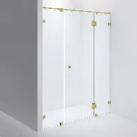 Bilde av INR Iconic Nordic Rooms Dusjnisje ARC 7 Måltilpasset Brushed Brass / Klart Glass Dusjnisje