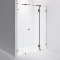 Bilde av INR Iconic Nordic Rooms Dusjnisje ARC 7 Måltilpasset Brushed Bronze / Opal Klart Glass Dusjnisje