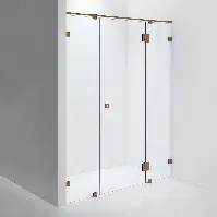 Bilde av INR Iconic Nordic Rooms Dusjnisje ARC 7 Måltilpasset Brushed Bronze / Timeless Klart Glass Dusjnisje