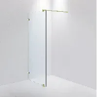 Bilde av INR Iconic Nordic Rooms Dusjvegg ARC 20 Måltilpasset Brushed Brass / Frostet Glass Dusjvegg