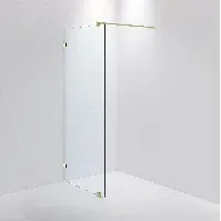 Bilde av INR Iconic Nordic Rooms Dusjvegg ARC 20 Måltilpasset Brushed Brass / Klart Glass Dusjvegg